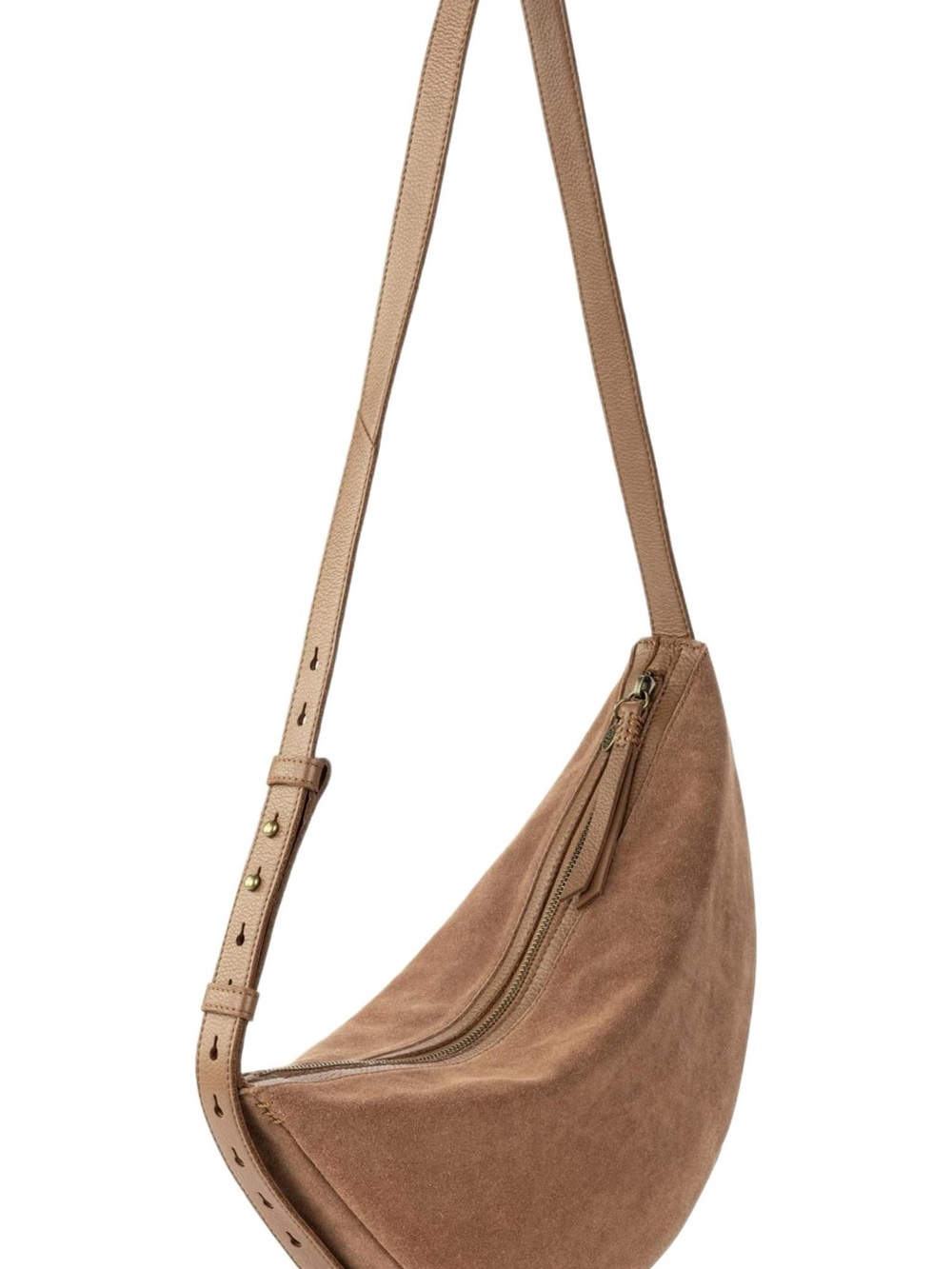 Crescent Crossbody — Brown Suede Shoulder Tess Large Sling Bag The Sak - Picture 2 of 8
